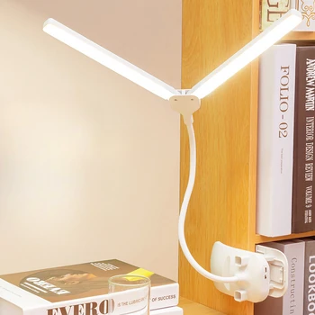 LED szemvédő Dugulás, valamint a Tanulás Dedikált Diák Hálószoba, Hálóterem Asztali Klip Dupla Lámpa Kap Összecsukható asztali Lámpa