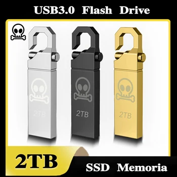 ÚJ 2 tb-os PEN DRIVE LEMEZ USB 3.0-s Pen Drive Mini pendrive-2 tb-os Pendrive U 1 tb-os Merevlemez Fém TÍPUS C-2 az 1-ben 512 gb-os Pen Drive Legjobb Ajándék