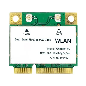 1200M WiFi Vezeték nélküli LAN kétsávos, 2,4 G 5 ghz-es Bluetooth 4.2 Gigabites Vezeték nélküli LAN Adapter a Win7, Win8 Win10 Linux 7265HMW
