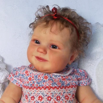 60CM Reborn Baba Maddie Kisgyermek Lány Befejezte a Babát, Mint A Kép Kézzel Festeni Baba Genesis Festék Magas Minőségű 3D-s Bőr