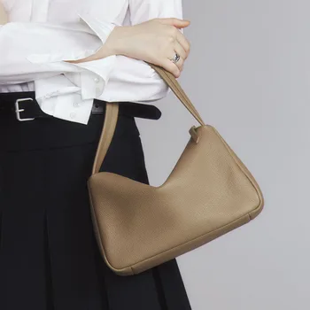 Fejét réteg marhabőr francia egyetlen váll-hónalj táska táska trendi, divatos hordozható bőr egységes váll nők