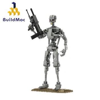 MOC Terminator T-800 Robot építőelem Készlet Jövőben Tank Vadász Gyilkos Alufelni Csont Csata Mecha Tégla Játékok Ajándékok
