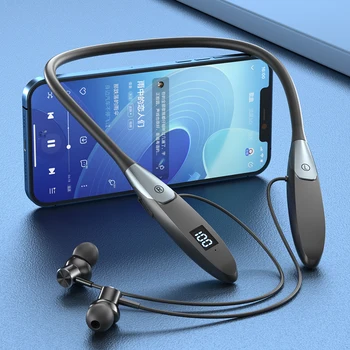 EARDECO 60 Óra Játék Vezeték nélküli Fülhallgatót Bluetooth Fejhallgató Neckband 5.3 Bass Fejhallgató Mikrofon Sztereó Sport Fülhallgató, Fejhallgató