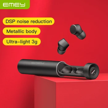 EMEY T3 Vezeték nélküli Fejhallgató TWS Bluetooth Fülhallgató, Kiváló Minőség, Fém Test, Mikrofon DSP zajszűrő Touch Control