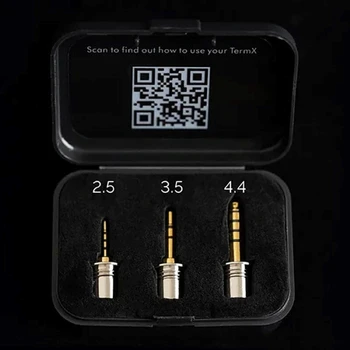 Hatása Audio TermX Fülhallgató Csatlakozó 2,5 mm / 3,5 mm / 4.4 mm / C-Típusú Android / Villám IOS Kiemelt IEMs Kábel Adapter