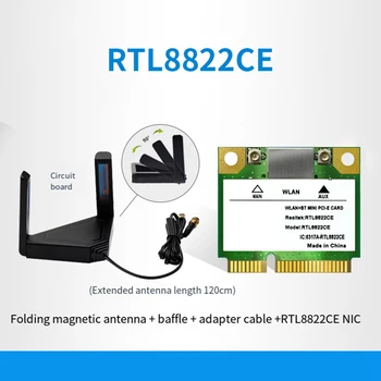 1 DB 2.4 G 5.8 Ghz-es Bluetooth 5.1 Gigabites Vezeték nélküli LAN Adapter 1200M Wifi Vezeték nélküli Win7, Win8 Win10 Linux