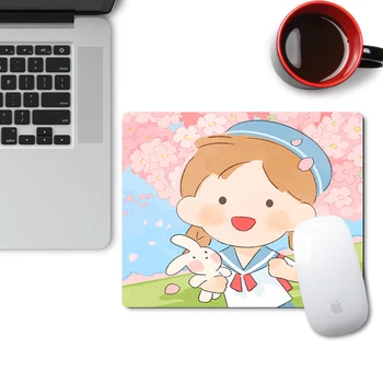 Mágikus Lány Aranyos Anime Kis Egér Pad Vízálló Asztali Aranyos Rózsaszín cseresznyevirág Mousepad csúszásmentes Asztal Mat GamingAccessories