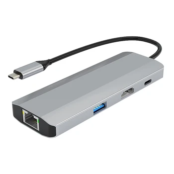 9 Az 1-ben USB 3.0 C Típusú USB-C-HUB-PC-Laptop Mac Pro az Apple Pro HDMI-Kompatibilis RJ45 PD TF Kártya Audió 3,5 Mm-es