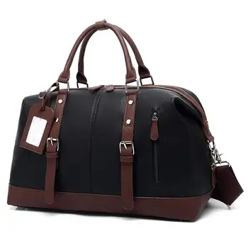 Nagy kapacitású semleges hordozható táskában Üzleti utazás táska Vízálló PU táska könnyű egyetlen vállán hátizsák