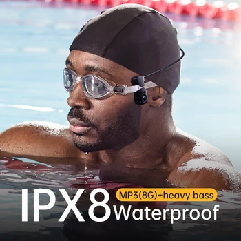 Úszás csontvezetéses Fülhallgató Védőszemüveg Víz alatti Zene 8G Memória Vízálló Fejhallgató IPX8 Vízálló A Xiaomi Sony