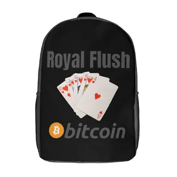 17 Hüvelyk Vállán Hátizsák Royal Flush - Bitcoin Eredeti Racerback Tartály Tartós Meleg Eladó Hangulatos Piknik Hátizsák