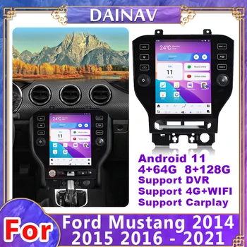12.1 Hüvelykes Android 11 Autó Autoradio Ford Mustang 2014 - 2021 Függőleges Képernyő autórádió GPS Navigációs Multimédia DVD Lejátszó