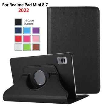 Érdekesség A Realme Pad Mini 2022 Tablet Esetében 360 Fokos Forgatható PU Bőr Állni Fedezni Realme Pad 8.7 hüvelyk RMP2105 coque közelében