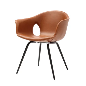 Olasz fény luxus étkező szék haza Északi szék minimalista vissza szék bőr modern minimalista tervező szabadidő szék