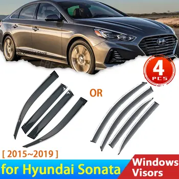Szélvédő Hyundai Sonata HA Tartozékok 2015~2019 2016 MK 7 Automatikus Légterelő Autó Oldalsó Ablakok Napellenző Eső Szemöldök 2017 2018