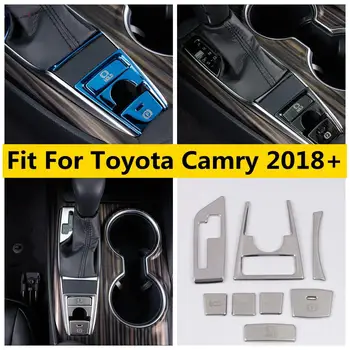 Yimaautotrims Multimédia Központ Gombot az AUTO HOLD sebességváltási Panel Fedél Készlet Alkalmas Toyota Camry 2018 - 2023 Belső