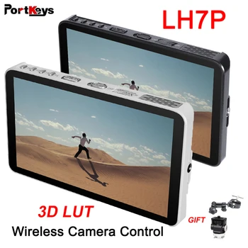 Portkeys LH7P 7 hüvelykes Vezeték nélküli Kamera Vezérlő 4k Monitor DSLR Stúdió Monitorok 1000nit A Kamera Mező Audio Képernyő Videó, Fotó