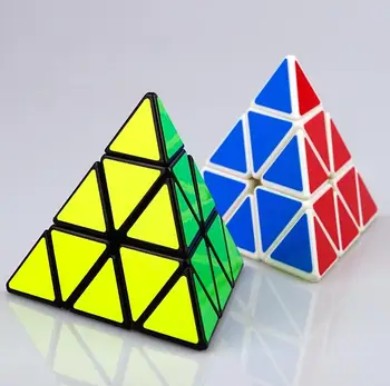 Háromszög Klasszikus Szakmai Sebesség Piramis bűvös kocka Puzzle cubo magico Csavar, Játék, Játék, Oktatási Ajándék játékok gyerekeknek