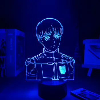 Anime Lámpa Éjszakai Lámpa Támadás Titan 4 Armin Arlert Este Lámpa Fény Érzékelő Anime Adatok Fény Kis Lámpa asztali Lámpa