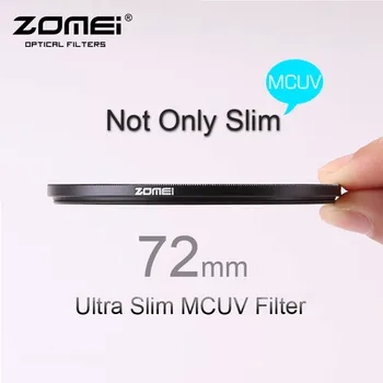 72mm ZOMEI PRO Ultra Slim MCUV 16 Réteg Multi Bevonattal Optikai Üveg MC UV Szűrő Canon NIkon Hoya Sony DSLR Fényképezőgép Objektív 72 mm