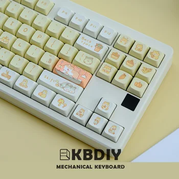 KBDiy 129 Kulcs/Set Aranyos Egér, Billentyűzet Keycaps Egyéni XDA Profil PBT Keycap az MX Kapcsoló Gaming Mechanikus Billentyűzetek GMK61