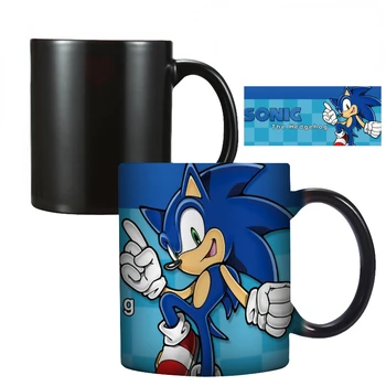 Új Sonic Perifériás Magas Hőmérséklet Színváltó Kerámia Bögre Porcelán Csésze Víz Kupa-Rajzfilm Anime Tea Csésze Kávét
