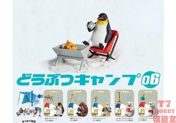 Játékok Szellemek Gashapon Ábra Aranyos Aranyos Gacha Összecsukható Kemping Asztal Állat, Pingvin, Fóka Figura Kapszula Játék