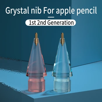 Ceruza Tippek Az Apple Ceruza 1/2 Gen Csere Kristály Átlátszó Világos, Urasága iPad Ceruza 1/2 kopásgátló Stylus Tippek
