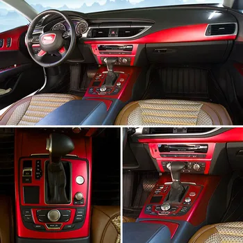 Az Audi A7 2011-2018 Belső Központi vezérlőpanel a Kilincs 3D/5D Szénszálas Matrica, Matricák Autó stílus Accessorie