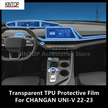 A CHANGAN UNI-V 22-23 Autó Belső középkonzol Átlátszó TPU Védőfólia Anti-karcolás Javítás Film Tartozékok Refit
