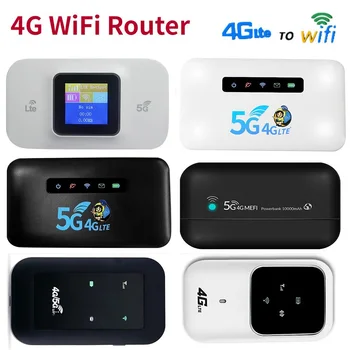 4G/5G Lte Vezeték nélküli 150Mbps Router Zsebben Hordozható WIFI Router Színes LCD Kijelző SIM-Kártya MiFi Modem 3000mAh Mobile Wifi Hotspot