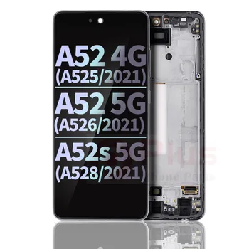 OLED-Val Keret Samsung Galaxy A52 4G (A525/2021)/5G (A526/2021)/A52S 5G (A528/2021) (Service Pack) (Félelmetes Fekete)