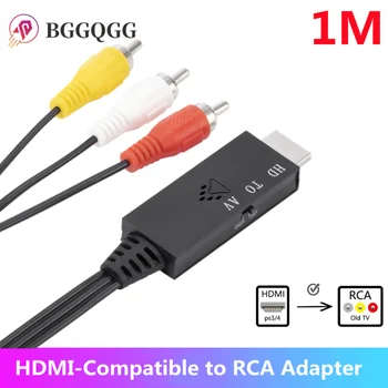 1M HDMI-Kompatibilis-RCA Adapter, HDMI-Kompatibilis AV Átalakító Full Hd Ps3-ra a Ps4 Xbox Tv Box Hdmi Átalakító