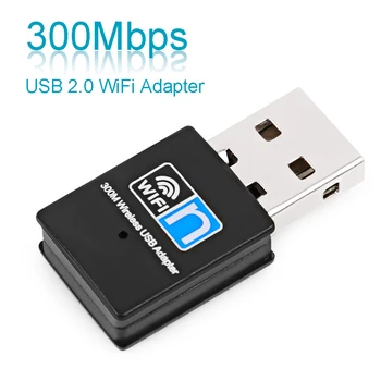 300Mbps Vezeték nélküli Hálózati Kártya USB WiFi Adapter 2.4 G Wi-Fi Adapter WiFi LAN Kártya WiFi USB2.0 Dongle Laptop Windows 7 8 10 11