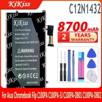 KiKiss Új Laptop Akkumulátor 8700mAh C12N1432 Akkumulátor Asus Chromebook Váltáshoz C100PA C100PA-3J C100PA-DB01 C100PA-DB02 Akkumulátorok