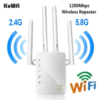 1200Mbps WiFi Repeater 2.4 G&5 ghz-es Vezeték nélküli Wifi Extender Erősítő Vezeték nélküli Router kétsávos Wi-fi jelerősítő Wifi Repiter