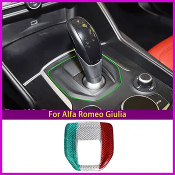 Az Alfa Romeo Giulia 2017-2020 Igazi Szénszálas Sebességváltási Panel Fedél Kormánykerék Matrica Belső Berendezés Autó Tartozékok
