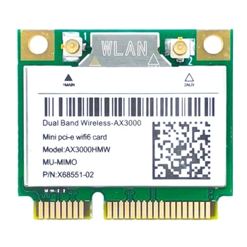 Hálózati Kártya AX200 AX3000HMW Mini PCI-E Wifi 6 Vezeték nélküli Adapter 2.4 G/5G Bluetooth 5.1 802.11 BALTA Win10