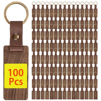 100-as Üres Dió Kulcstartó Fa Keyrings a Szülinapi Dekoráció Autó Fa kulcstartó Kategória DIY Kézműves Medál