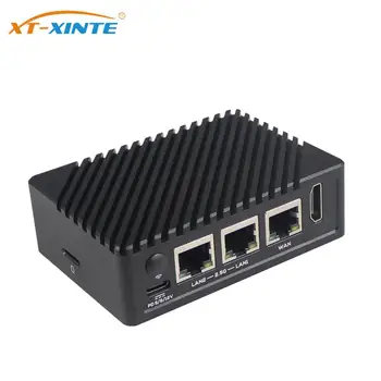 XT-XINTE NanoPi R5S Router RK3568 Kettős 2.5 G+ Gigabit 2GB+8GB EMMC/ 4GB+16 gb-os EMMC RAM Mini Fejlesztési Tanács a Fém táska