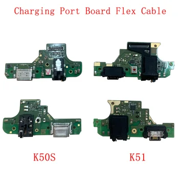 Oirginal USB Töltő Port Csatlakozó Tábla Alkatrészek Flex Kábel LG K50S K51 K22 K42 K52 K61 K41S cserealkatrészek