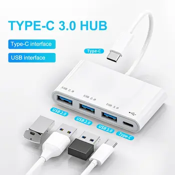 4 az 1-ben Típus-C-Hub USB 3.0 OTG Adapter PD Gyors Töltés Többportos Splitter Adatátvitel