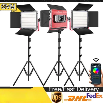 GVM 1200D LED Fotó Stúdió Fény Tiktok Youbute Játék Élő Videó Világítás 50W Bi-Color Videó Felvétel Fotózás Panel Lámpa