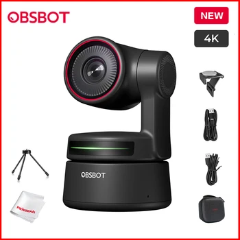 OBSBOT Apró 4K PTZ Webkamera AI-Powered Kialakítása & Autofókusz 4K Webkamera Kettős Többirányú Mikrofonok Felvétel Streaming