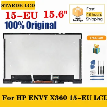 Eredeti 15.6 HP 15-EU LCD FHD IPS B156HAN02.5 Alkalmas HP ENVY x360 15z-eu000 LCD érintőképernyő közgyűlés a Keret