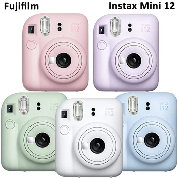 Új Fujifilm Instax Mini 12 Instant Fényképezőgép Virág Rózsaszín / Pasztell Kék / Mentazöld / Agyag, Fehér / Lila Lila 5 Színben