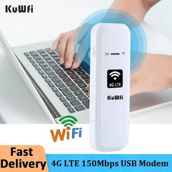 KuWFi 4G WiFi Router 150mbps Hordozható Wifi LTE USB 4G Modem Zsebében Hotspot USB Dongle Egyetemes Nyitva Wifi Adapter