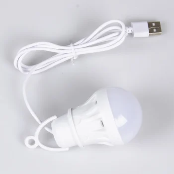 USB LED Izzó Hordozható Kemping Lámpa Mini Izzó 5V Power Könyv Fény tanulók Tanulmányi asztali Lámpa Halászati Kültéri Világítás
