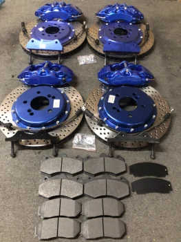 Icooh Versenyautó fék készlet kovácsolás kék féknyereg kereszt fúrt rotor kerámia sport pad bmw Z4 e85,r18