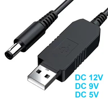 5.5*2.1 mm USB DC 5V 12V 9V hálózati Kábel Router, WIFI Modem Rajongó Adapter Vezeték usb Boost Modul Átalakító Segítségével Powerbank